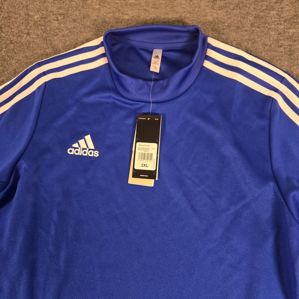 Adidas Tiro 19 Training Top Mens 2XL Blue Climacool Soccer Jersey Sports DT5277